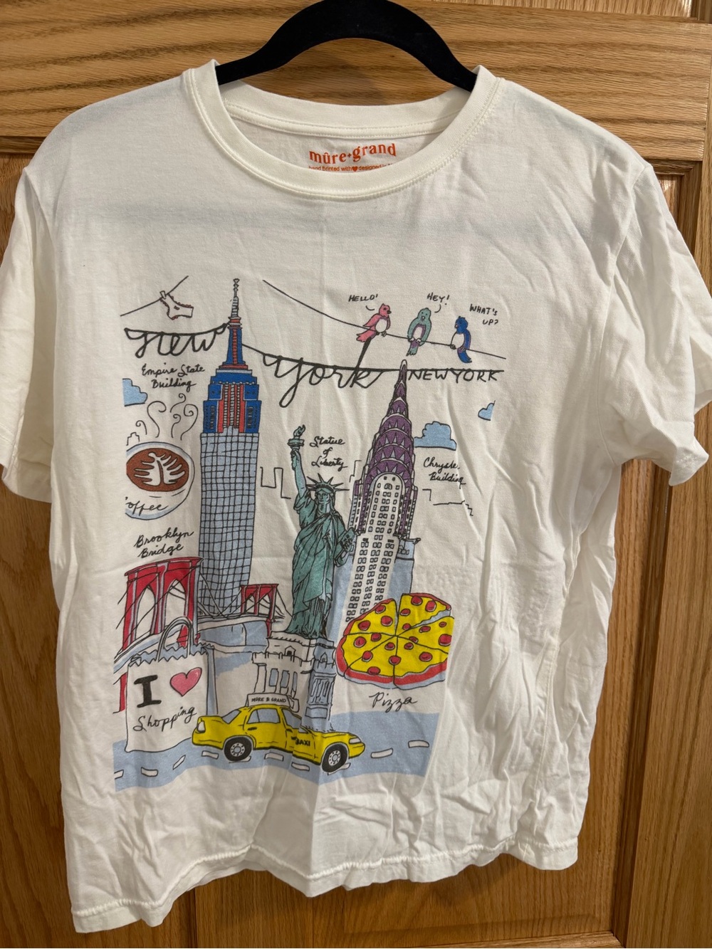 Mûre-Grand White New York Graphic Short Sleeve Tee